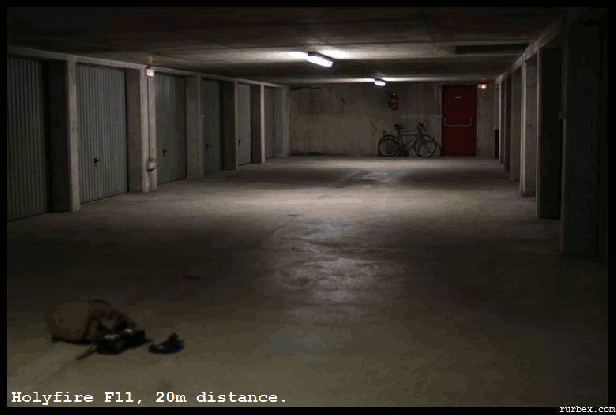 Holyfire F11, 20m distance